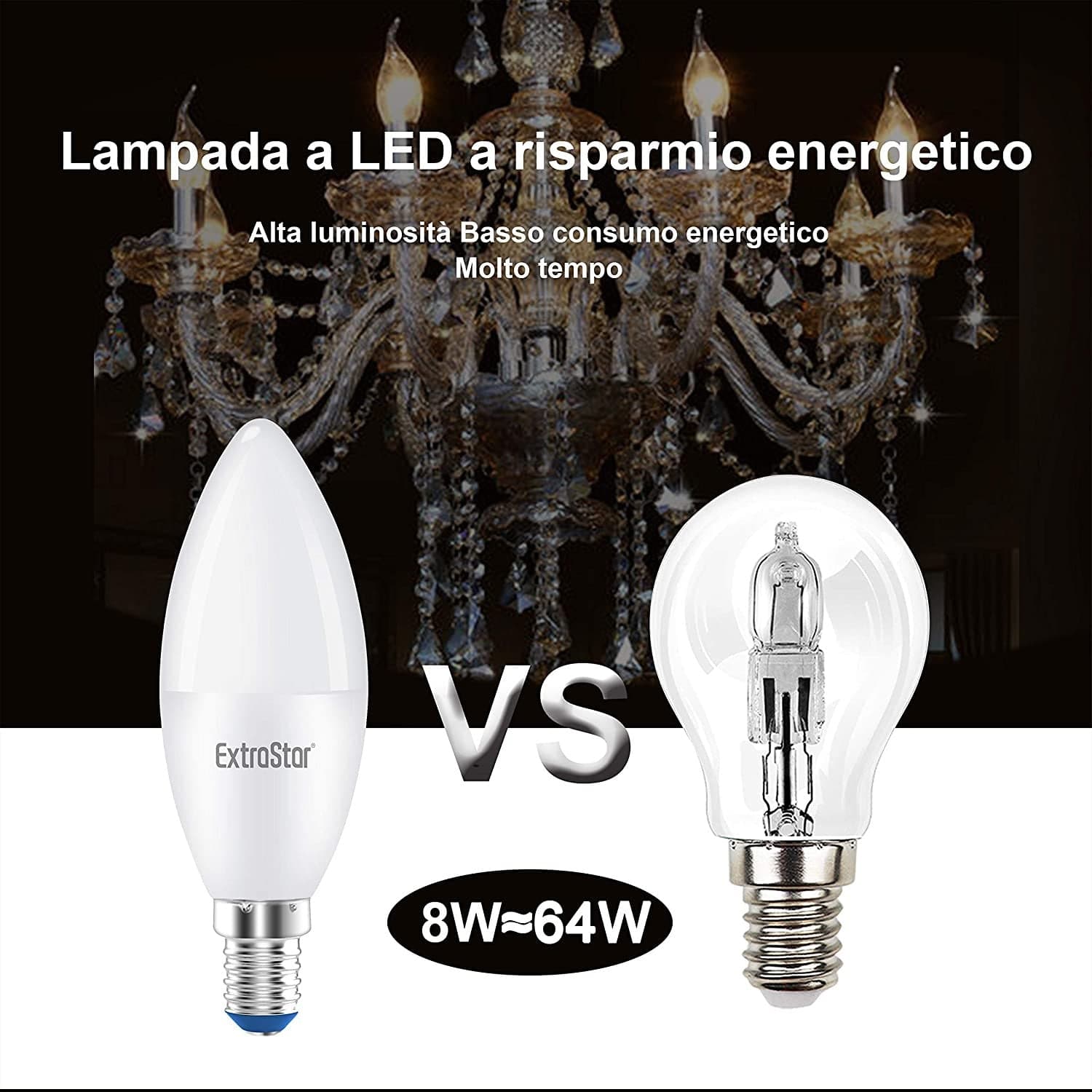 2 PZ Lampada A Led E14 C37 8W Bianco Neutro 4200K 720 Lumen in Lampadine a LED Scontolo.net - Potenza, commercioVirtuoso.it