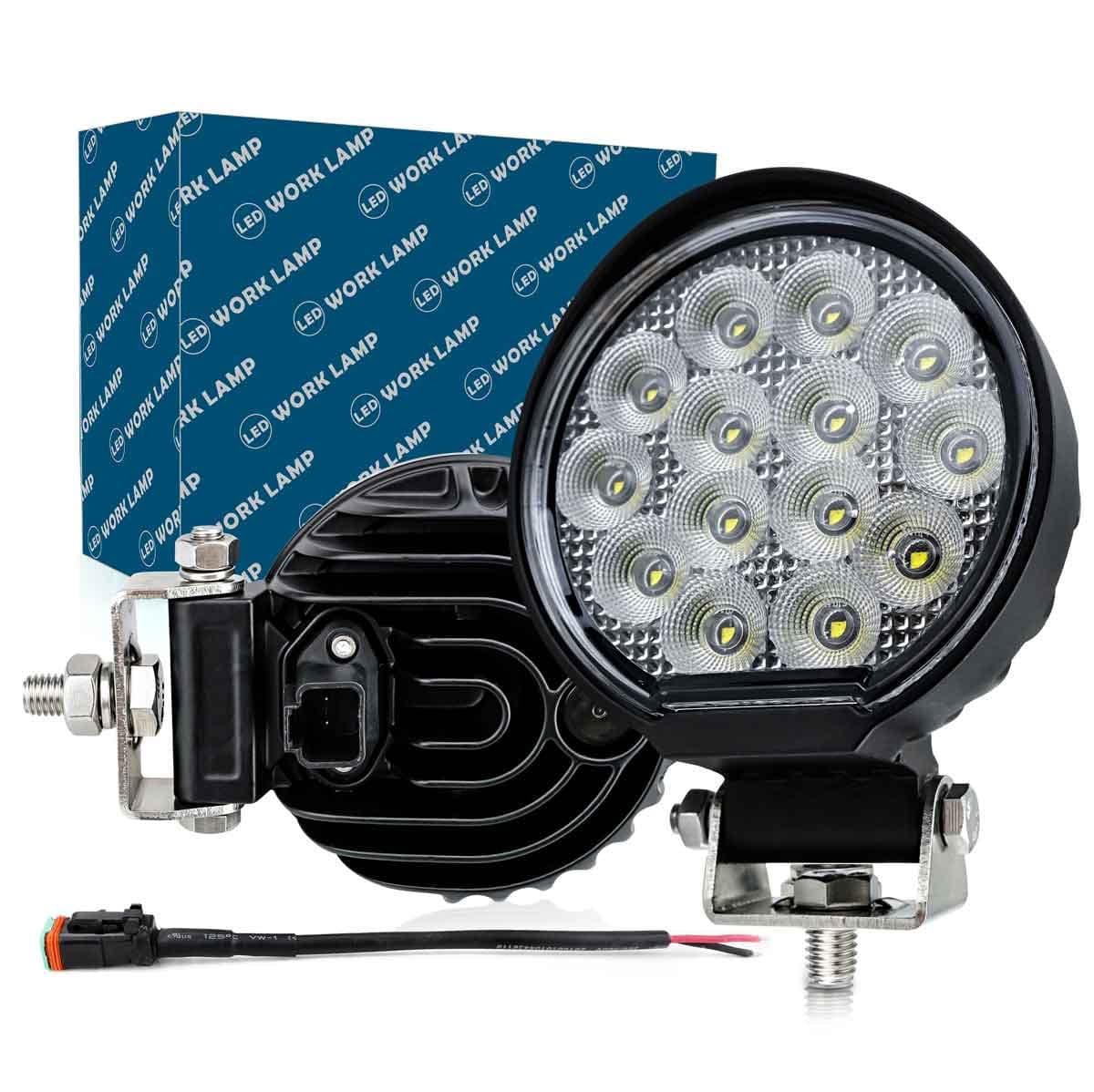 Faro Led da Lavoro Led Work Light Lampada Supplementare Rotondo 4,5' 56W 5600LM 12V 24V IP67 6000K in Faretti Scontolo.net - Potenza, commercioVirtuoso.it