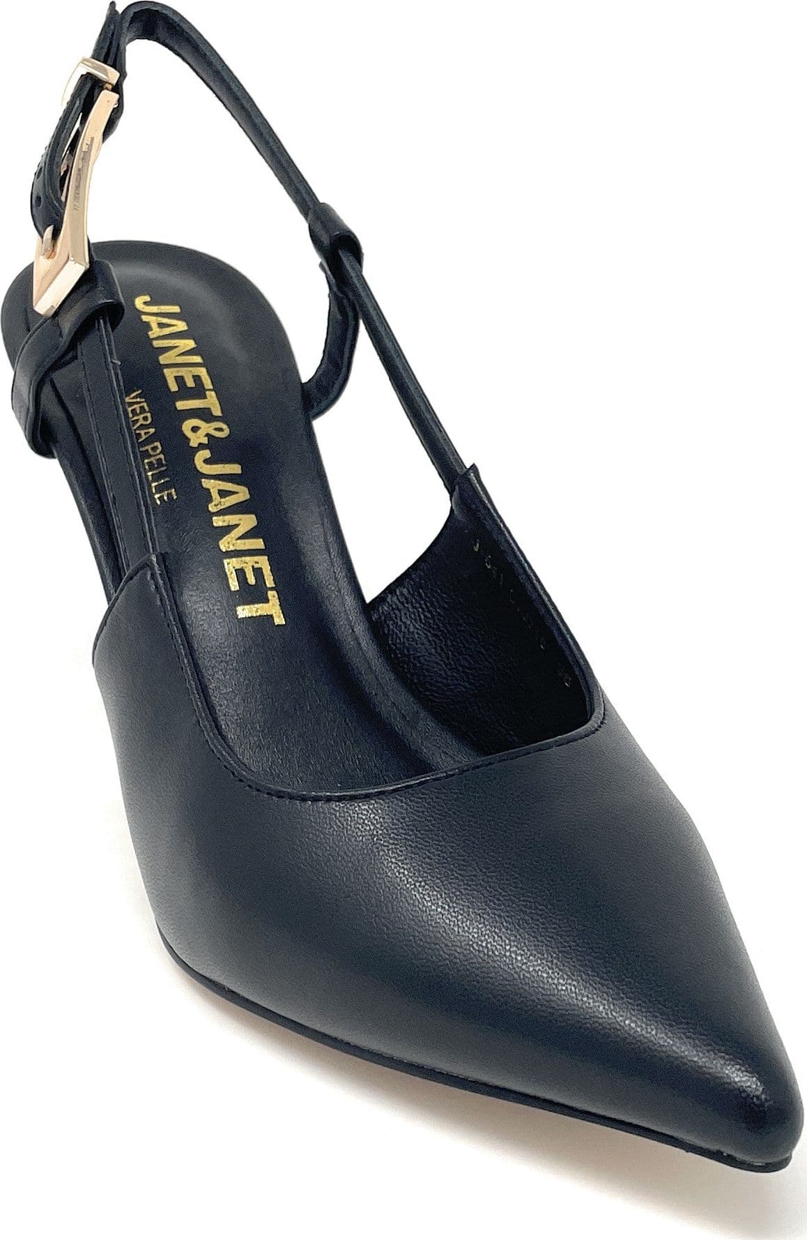 Janet & Janet slingback donna in pelle black J-641 in prodotto Teresi Calzature - Marsala, commercioVirtuoso.it