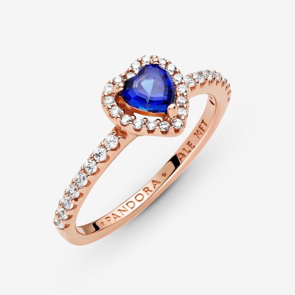 PANDORA - Anello con cuore in rilievo blu scintillante in Anelli Alba Gioielli - Casoria, commercioVirtuoso.it