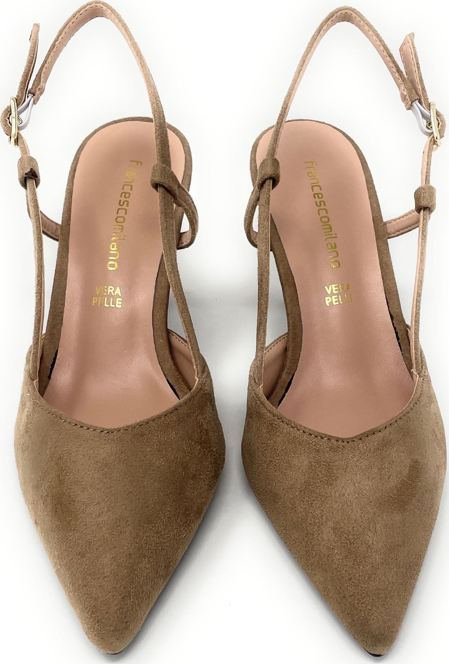 Francesco Milano Sling back donna in pelle taupe A08-21C in prodotto Teresi Calzature - Marsala, commercioVirtuoso.it
