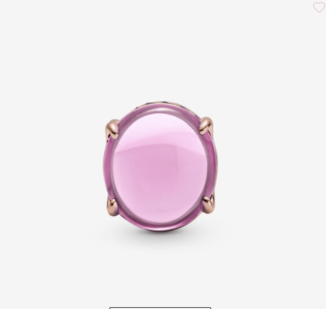 Pandora -Charm con pietra cabochon ovale rosa in Bead Charm Alba Gioielli - Casoria, commercioVirtuoso.it