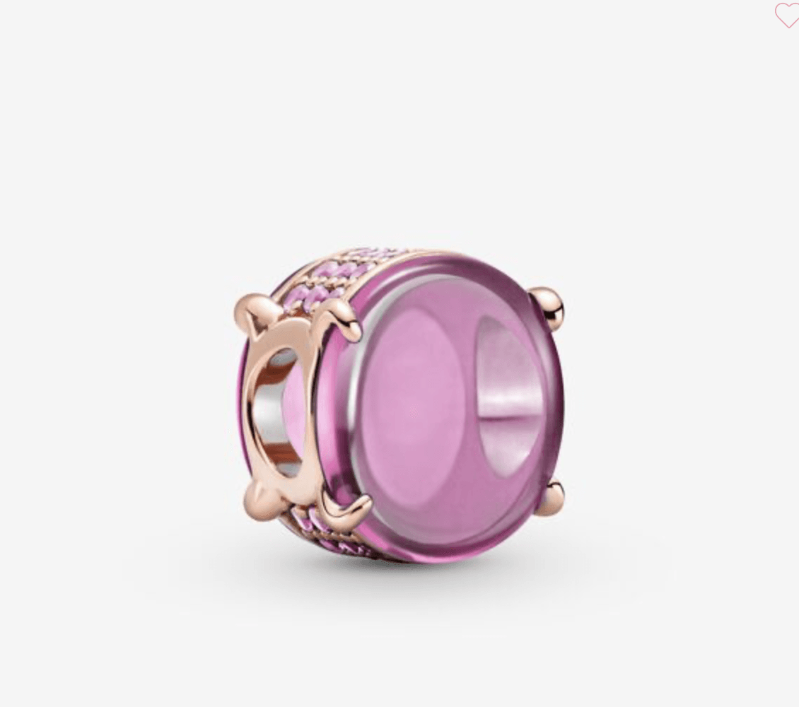 Pandora -Charm con pietra cabochon ovale rosa in Bead Charm Alba Gioielli - Casoria, commercioVirtuoso.it