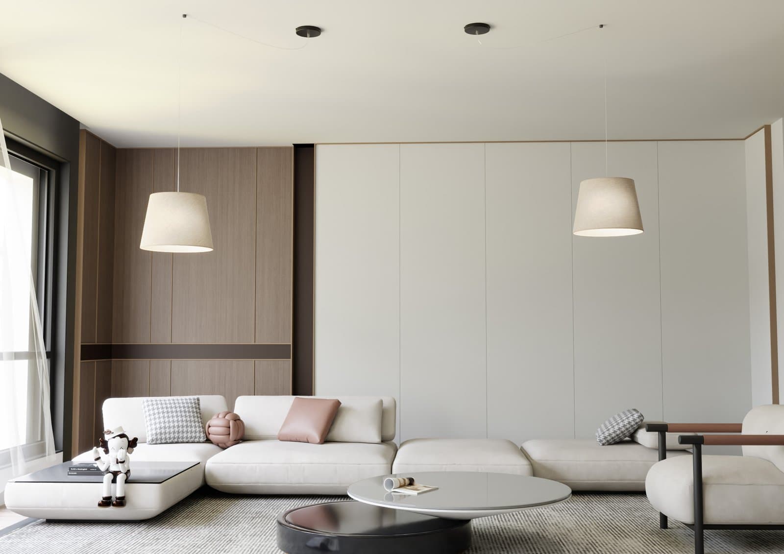 Sospensione 1 Luce Ascot Con Paralume Beige in Lampade a sospensione LuceArt - Montecorvino Pugliano, commercioVirtuoso.it