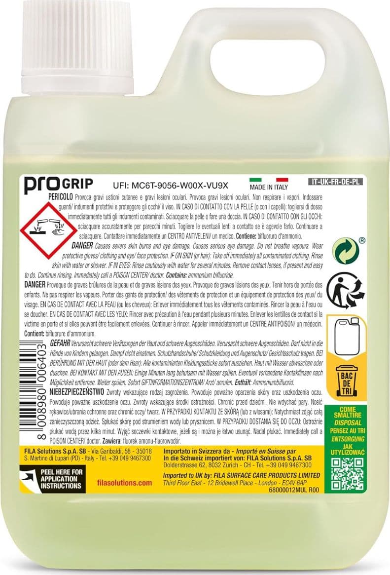 PROGRIP Trattamento Professionale Antiscivolo Gres Ceramica Granito 1L in Vernice Masterbrico - Longobardi, commercioVirtuoso.it