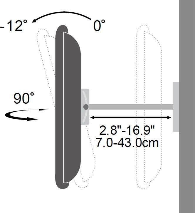 Supporto a Muro per TV LED LCD 23-55'' Full Motion Braccio Doppio in Supporti da parete e da soffitto Scontolo.net - Potenza, commercioVirtuoso.it