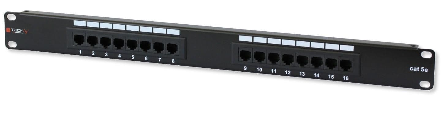 Pannello Patch UTP 16 Posti RJ45 Cat.5E Techly in Pannelli patch Ethernet Scontolo.net - Potenza, commercioVirtuoso.it