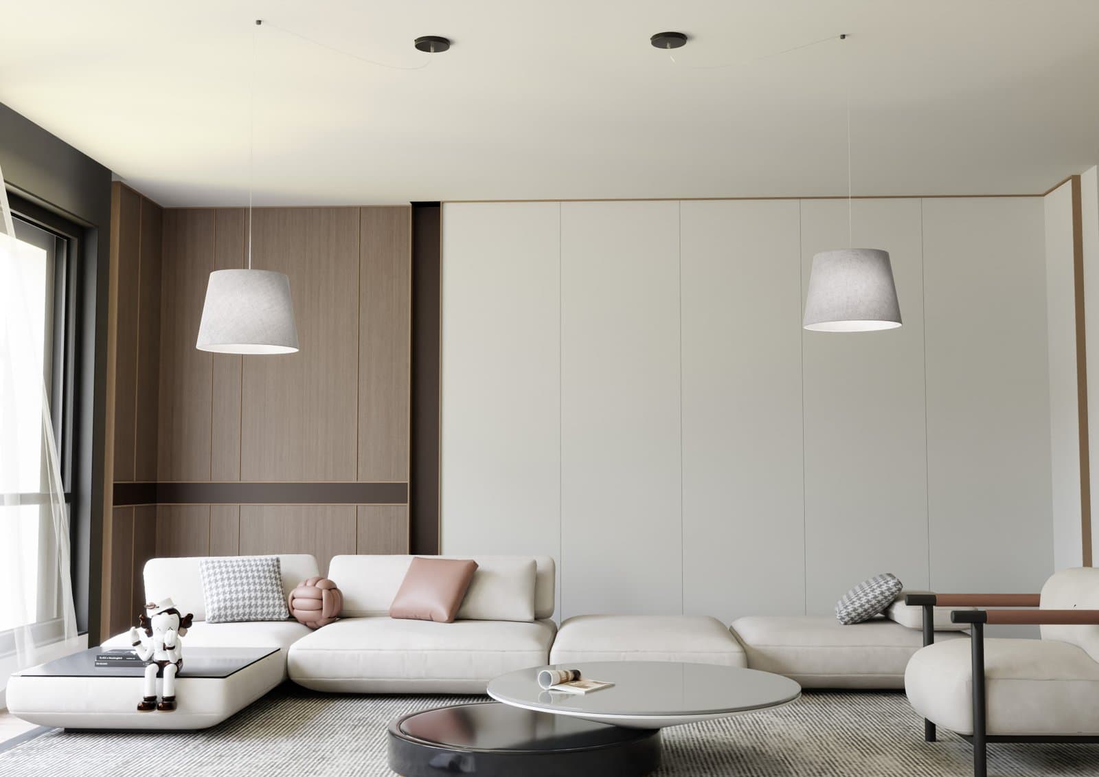 Sospensione 1 Luce Ascot Con Paralume Grigio in Lampade a sospensione LuceArt - Montecorvino Pugliano, commercioVirtuoso.it