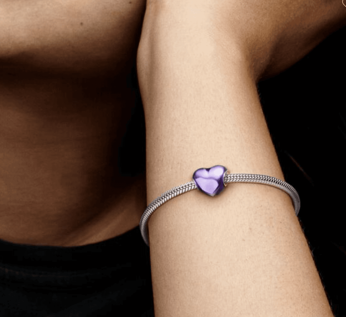 Pandora -Charm Cuore viola metallico in Bead Charm Alba Gioielli - Casoria, commercioVirtuoso.it