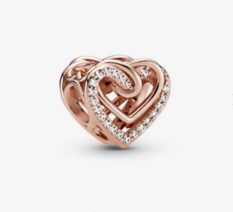 Pandora - Charm Cuori intrecciati scintillante