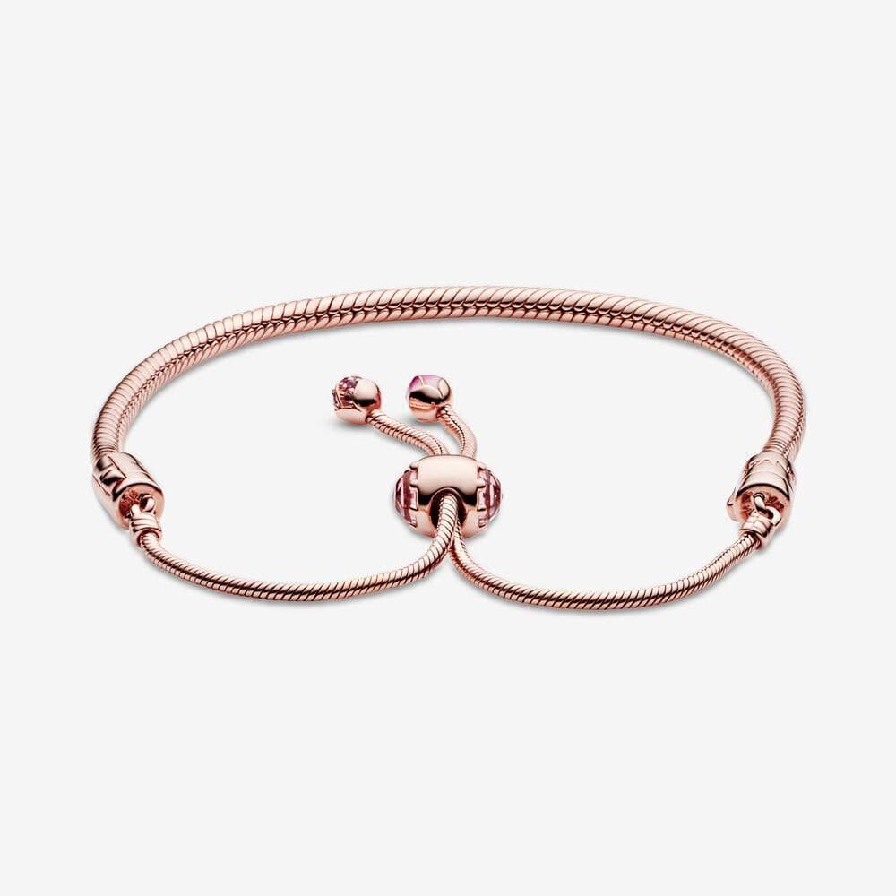 Pandora Bracciale Moments regolabile con maglia snake Fiore di pesco rosa in Bracciali Alba Gioielli - Casoria, commercioVirtuoso.it