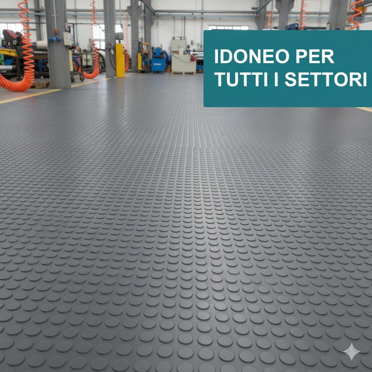 Bolflex Grigio - Pavimento PVC Bollato Bullonato Modello Bollo H.100 cm Spessore 1,2 mm in Pavimenti di PVC Masterbrico - Longobardi, commercioVirtuoso.it