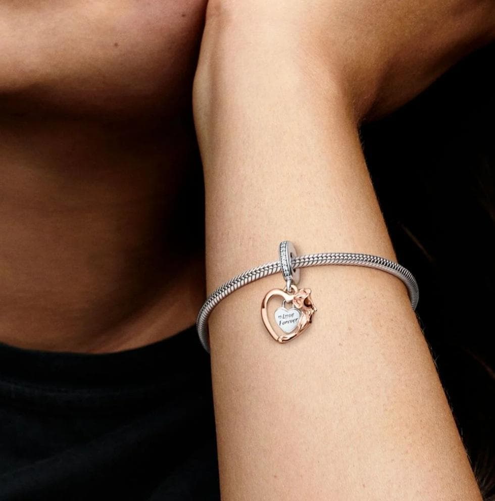 Pandora - Charm pendente Cuore e rosa in Bead Charm Alba Gioielli - Casoria, commercioVirtuoso.it
