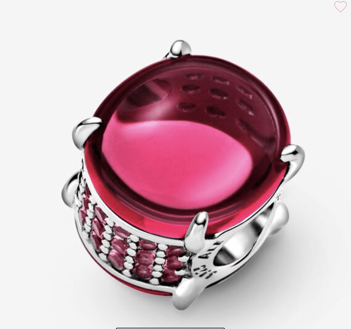 Pandora -Charm con pietra cabochon ovale fucsia in Bead Charm Alba Gioielli - Casoria, commercioVirtuoso.it