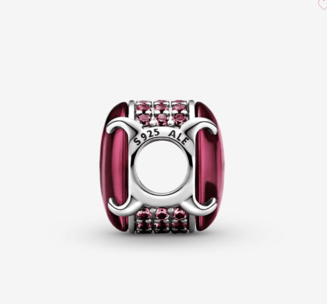 Pandora -Charm con pietra cabochon ovale fucsia in Bead Charm Alba Gioielli - Casoria, commercioVirtuoso.it