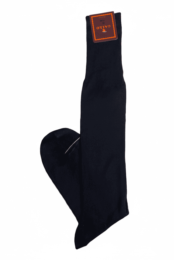 Calze Lunghe Uomo Gallo - Nero Tinta Unita - Eleganti Classiche in Calze Couture - Sestu, commercioVirtuoso.it