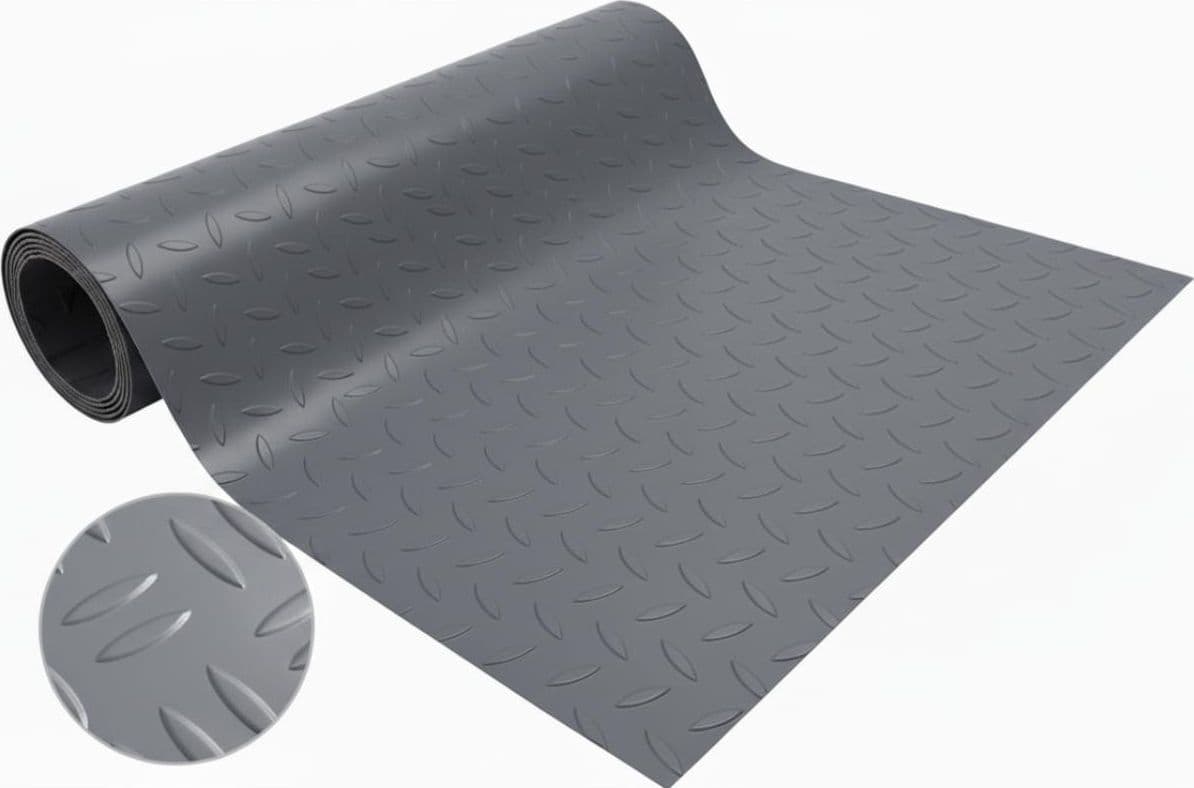 Bolflex Grigio - Pavimento PVC Bollato Bullonato Modello Tipo Acciaio H.100 cm Spessore 1,2 mm in Pavimenti di PVC Masterbrico - Longobardi, commercioVirtuoso.it