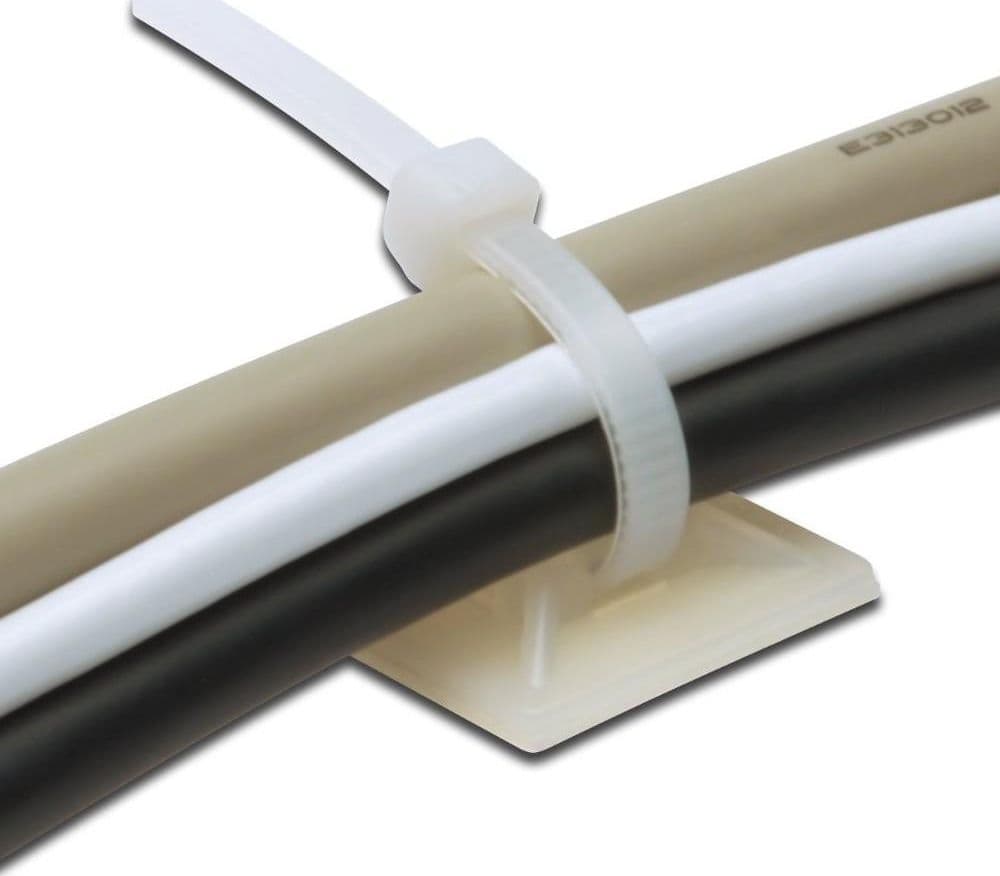 Supporto Autoadesivo 25x25mm per Fascette 100 Pz Beige in Stringicavi Scontolo.net - Potenza, commercioVirtuoso.it