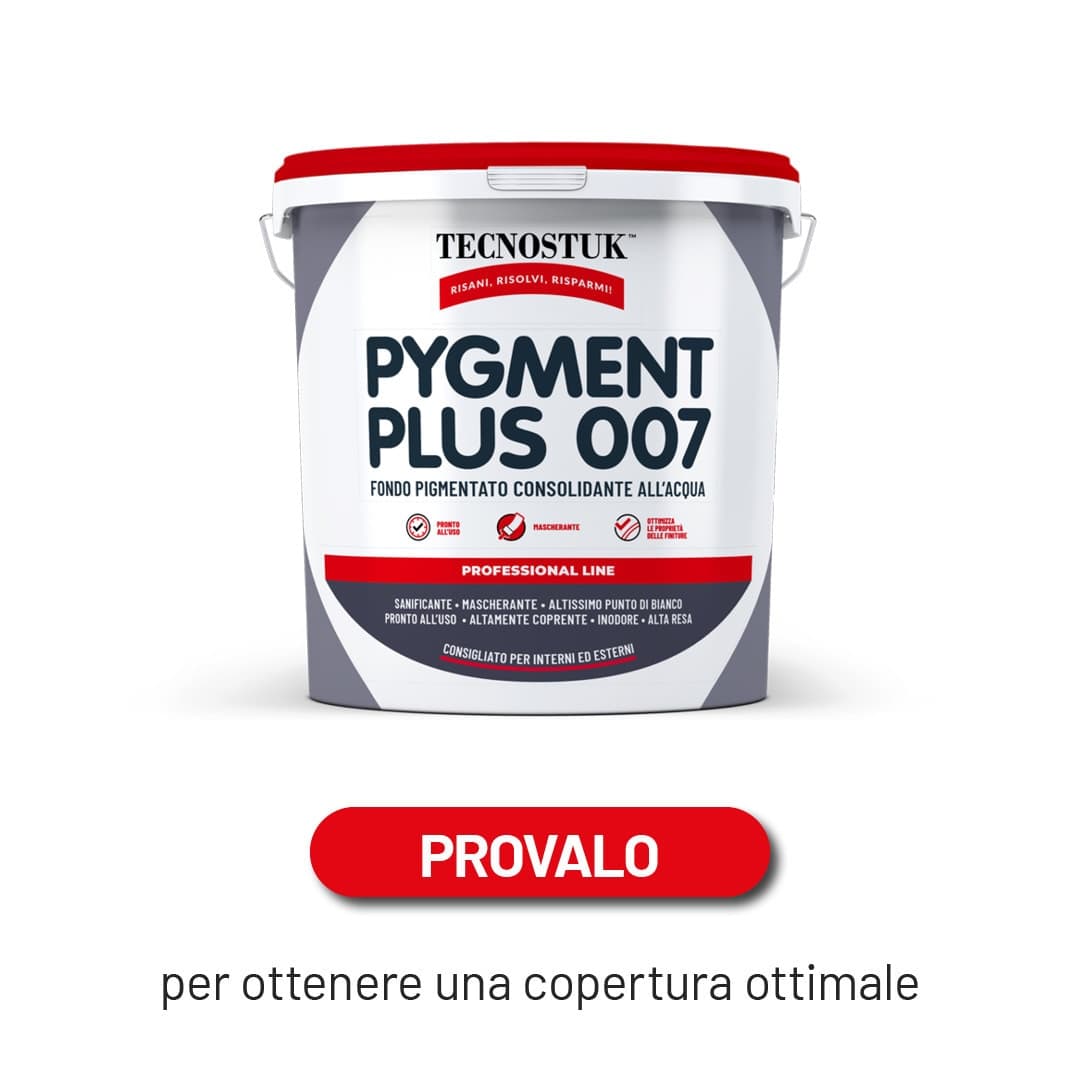 PYGMENT PLUS 007 TECNOSTUK - Fondo Pigmentato Consolidante all'Acqua in Primer Masterbrico - Longobardi, commercioVirtuoso.it