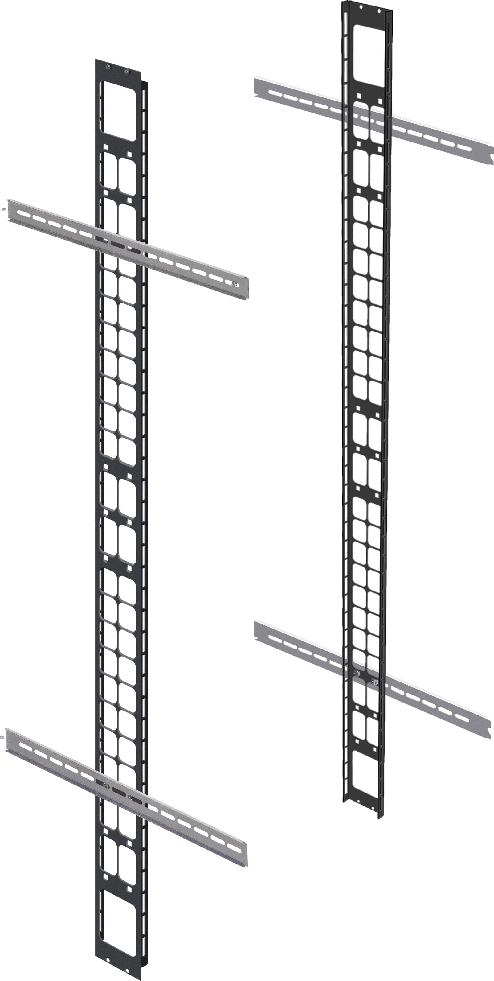 Canala Discesa Cavi per Armadi Rack 19'' Profondi 600 mm Nero