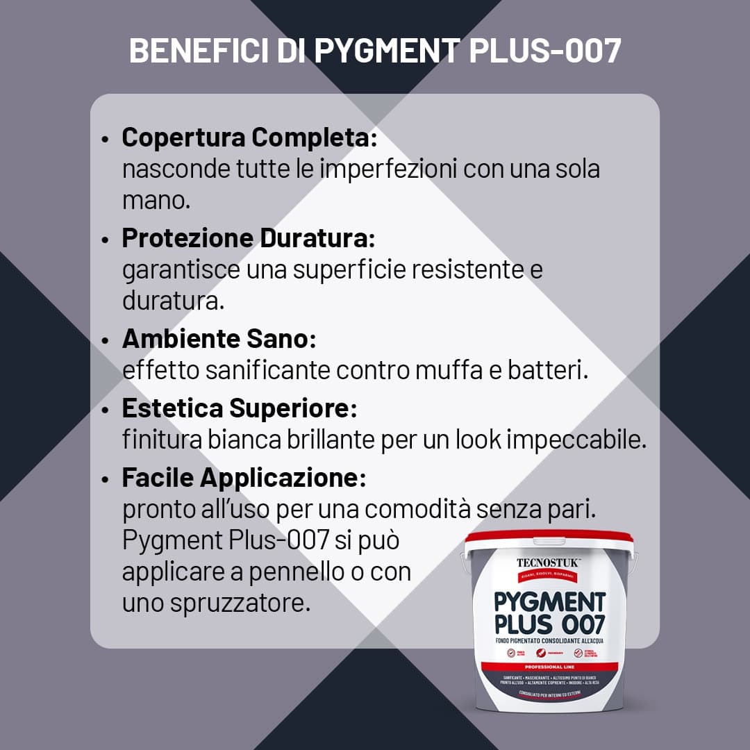 PYGMENT PLUS 007 TECNOSTUK - Fondo Pigmentato Consolidante all'Acqua in Primer Masterbrico - Longobardi, commercioVirtuoso.it