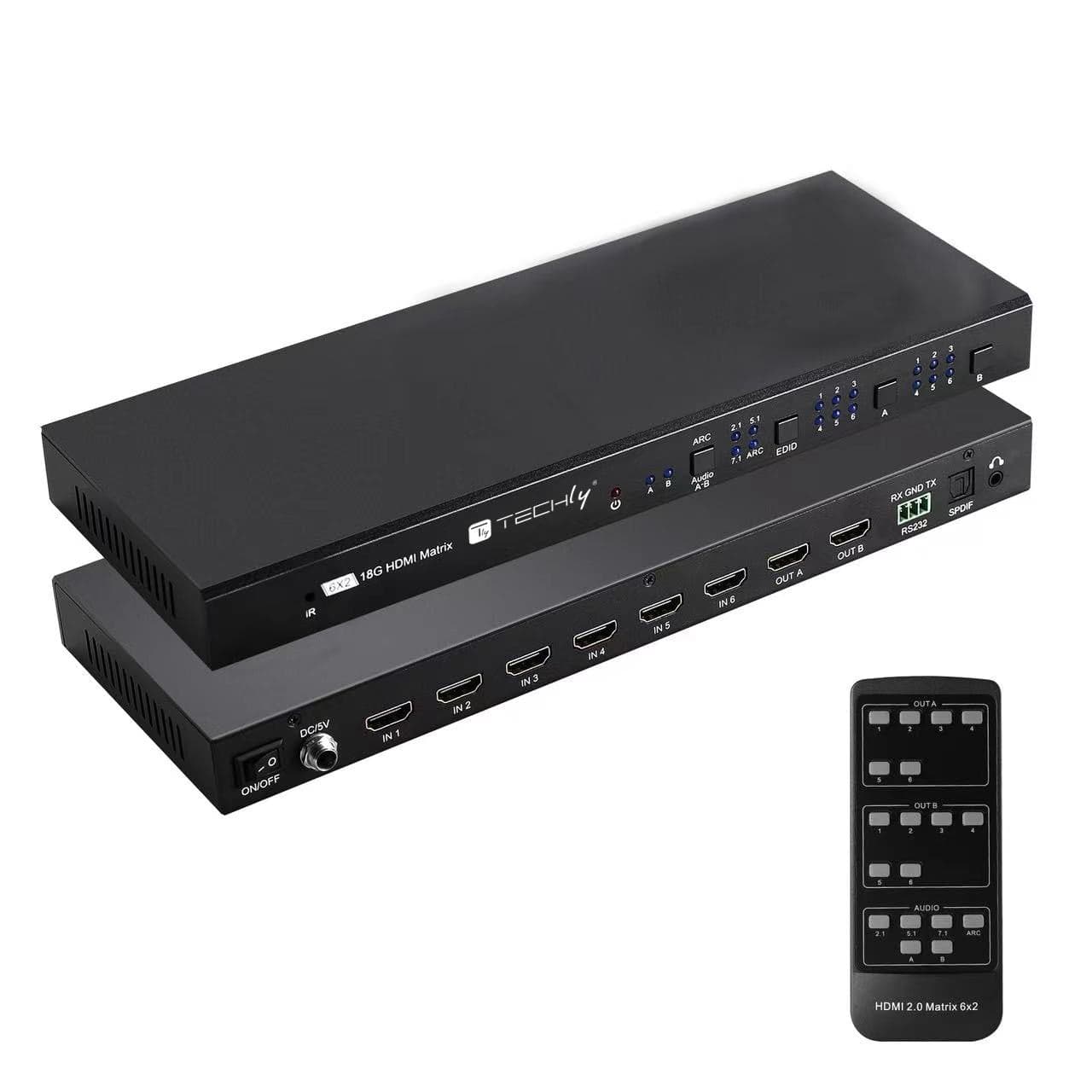 Matrix HDMI 2.0 6X 2 18Gbps 4k@60Hz con Audio e ARC in Cavi HDMI Scontolo.net - Potenza, commercioVirtuoso.it