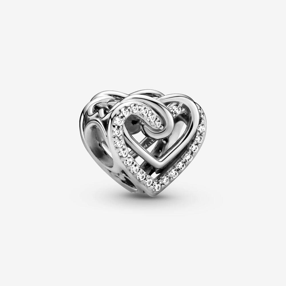 Pandora  Charm Cuori intrecciati scintillante