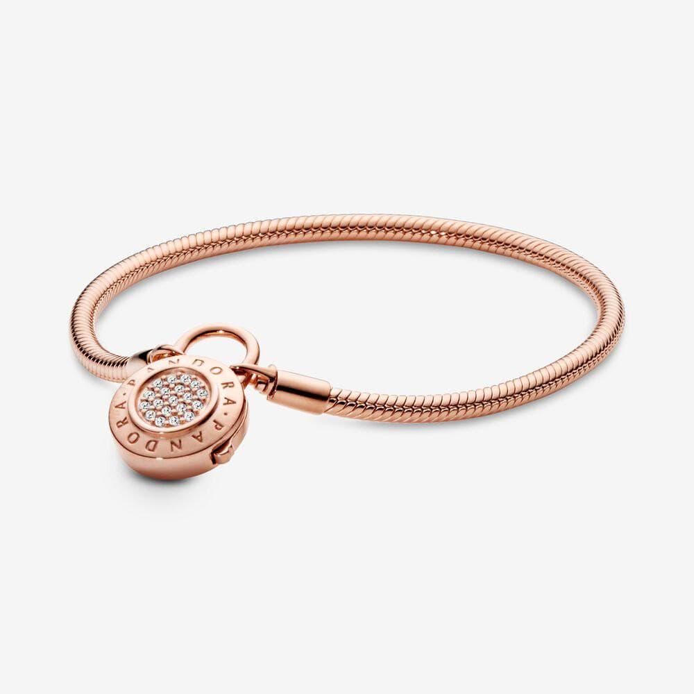 Pandora Bracciale Moments con maglia snake e chiusura a lucchetto con pavé in Bracciali Alba Gioielli - Casoria, commercioVirtuoso.it
