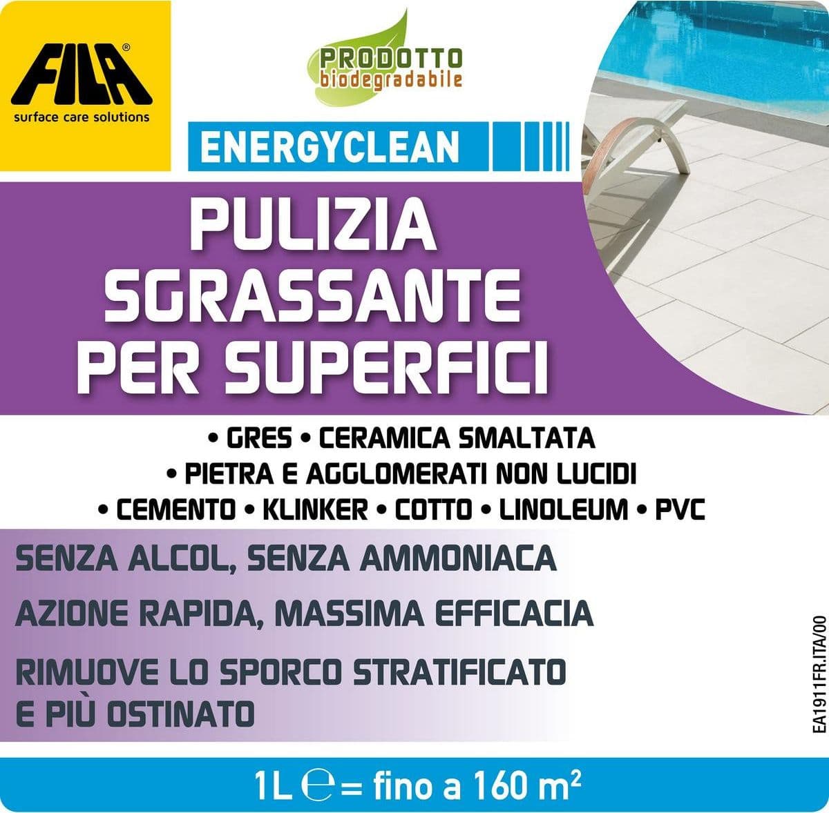 Fila EnergyClean – Detergente sgrassante superfici – 1 litro in Detergenti per pavimento Masterbrico - Longobardi, commercioVirtuoso.it