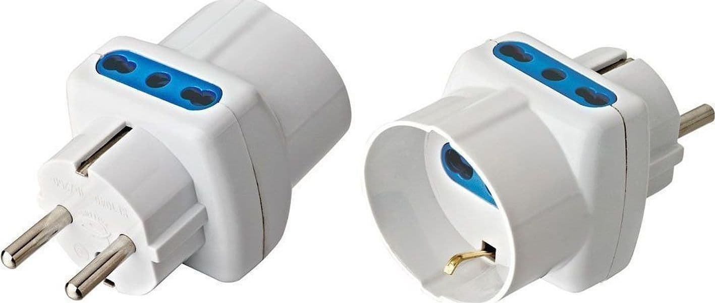 Adattatore Triplo Spina Schuko a Prese Bipasso con Schuko Bianco in Multiprese Scontolo.net - Potenza, commercioVirtuoso.it