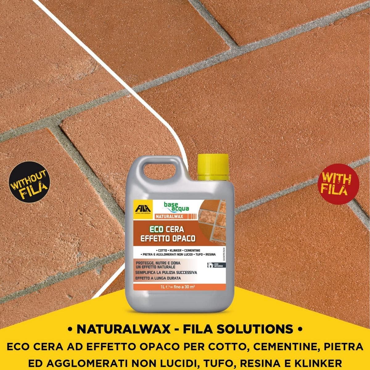 Fila Naturalwax – Cera effetto opaco per superfici – 1 litro in Cera Masterbrico - Longobardi, commercioVirtuoso.it
