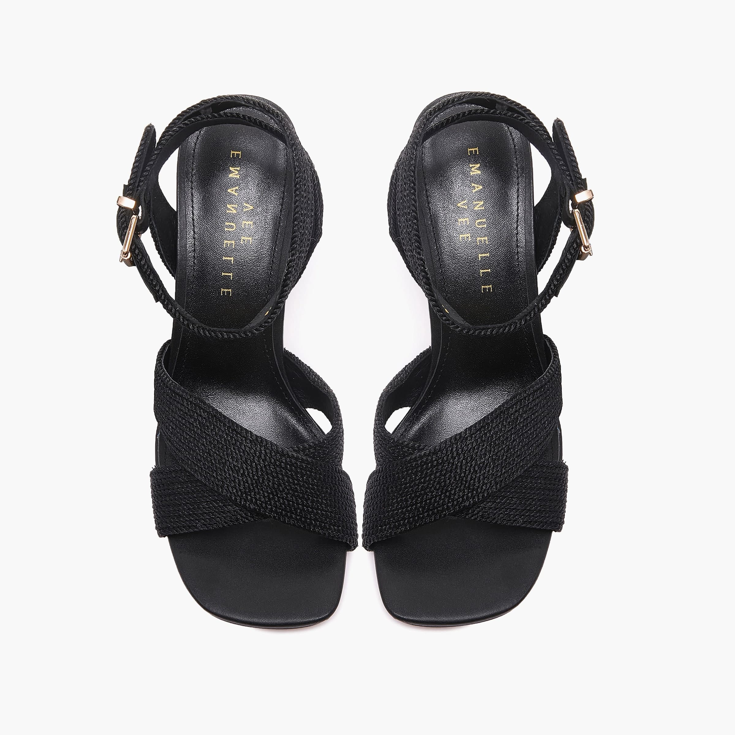 Emanuelle Vee sandali donna Farah raffia sutage lame black 203 10 in prodotto Teresi Calzature - Marsala, commercioVirtuoso.it