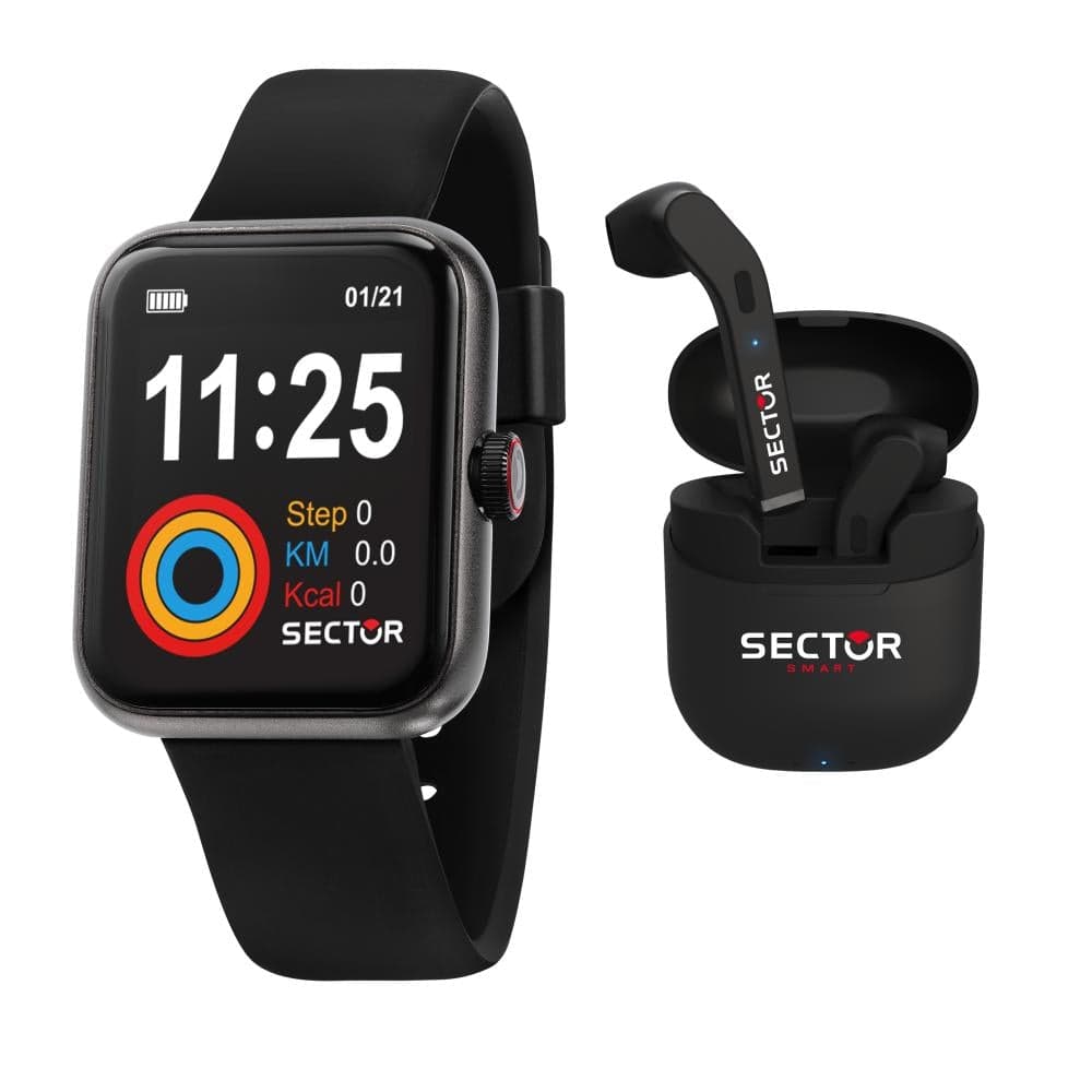 Smartwatch SECTOR S-03 gomma nero con cuffie