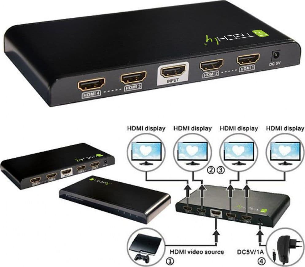 Splitter HDMI 4K UHD 3D 4 vie in Splitter Scontolo.net - Potenza, commercioVirtuoso.it