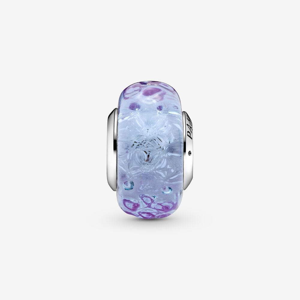 Pandora Charm in vetro di Murano color lavanda con onde in Bead Charm Alba Gioielli - Casoria, commercioVirtuoso.it