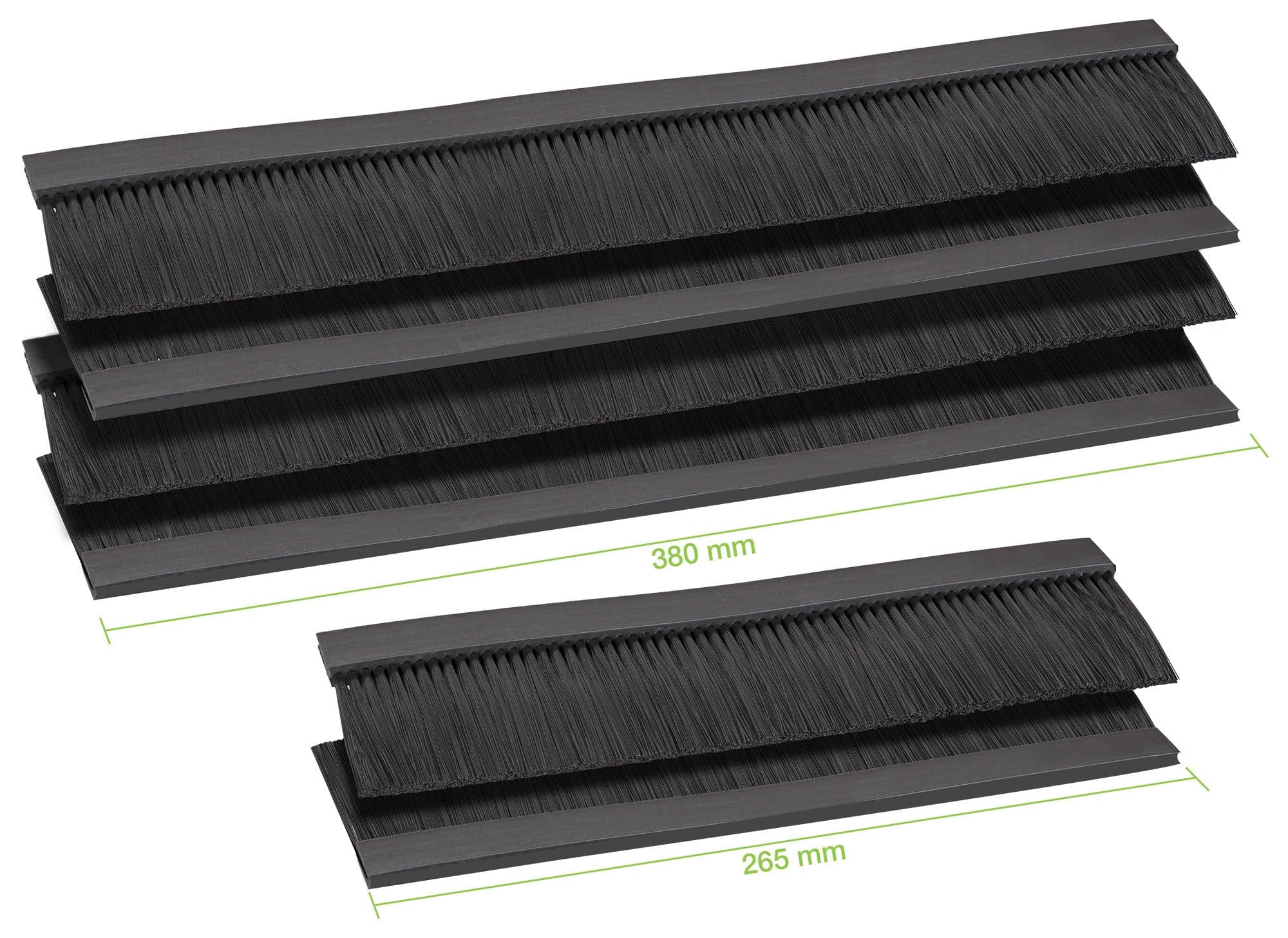 Spazzole Ingresso Cavi per Armadio Rack Due da 265 mm e Quattro da 380 mm in Canali portacavo Scontolo.net - Potenza, commercioVirtuoso.it