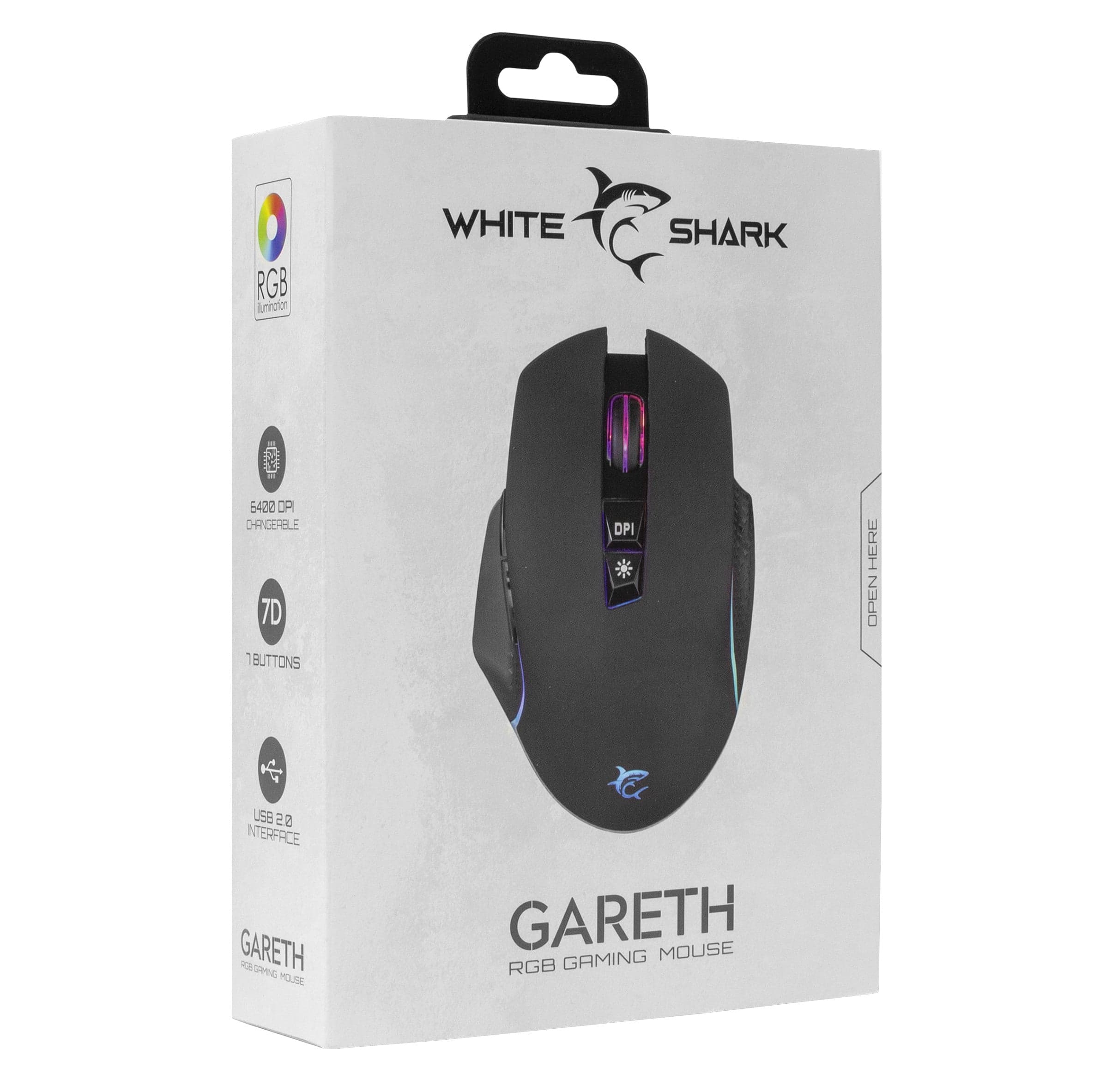 Mouse Ottico Gaming LED RGB con Cavo USB 6400 dpi Nero, GARETH in Mouse da gioco Scontolo.net - Potenza, commercioVirtuoso.it