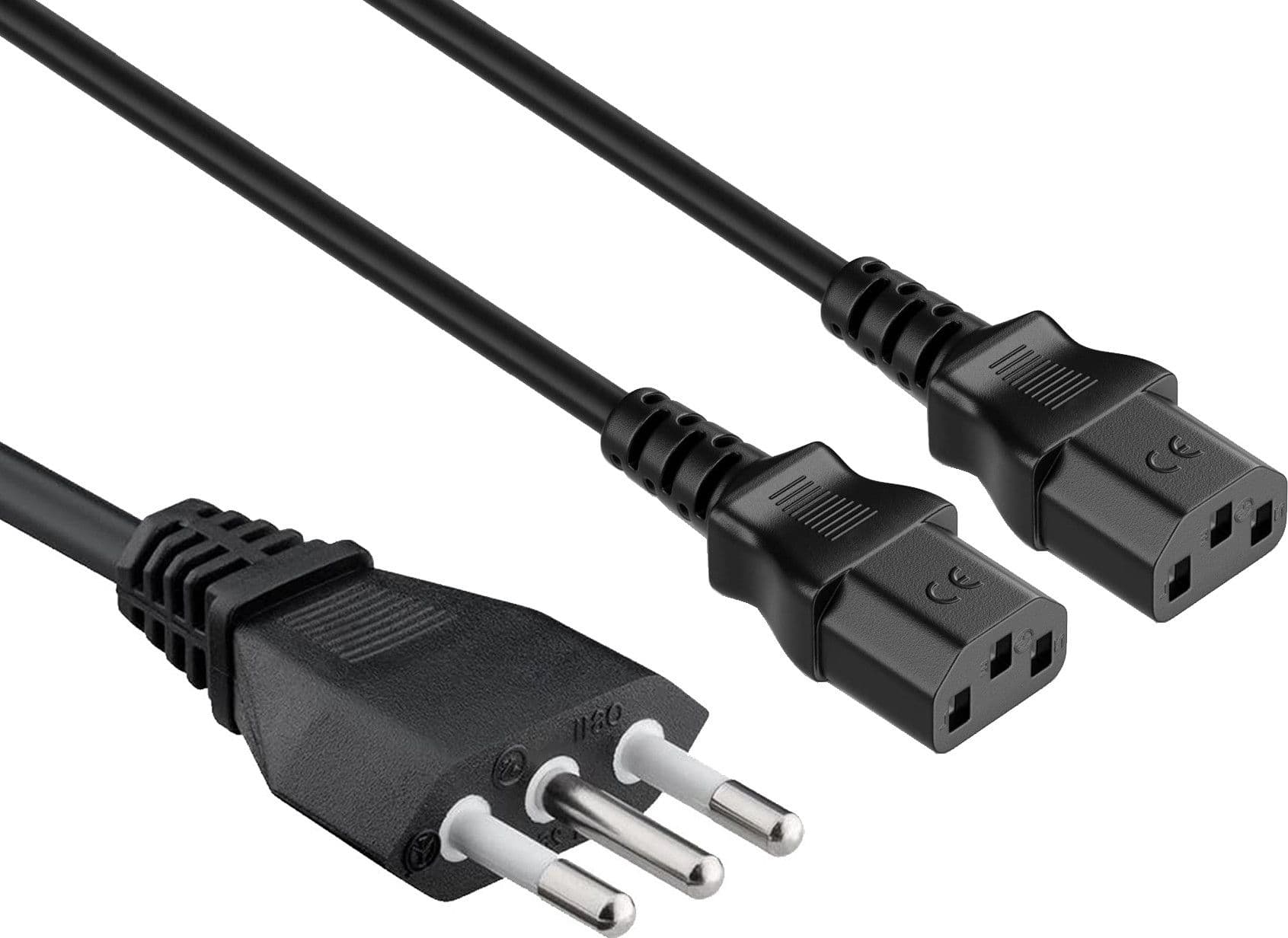 Cavo alimentazione 2 C13 (F) a italiana 1,8 mt nero in Fili elettrici Scontolo.net - Potenza, commercioVirtuoso.it