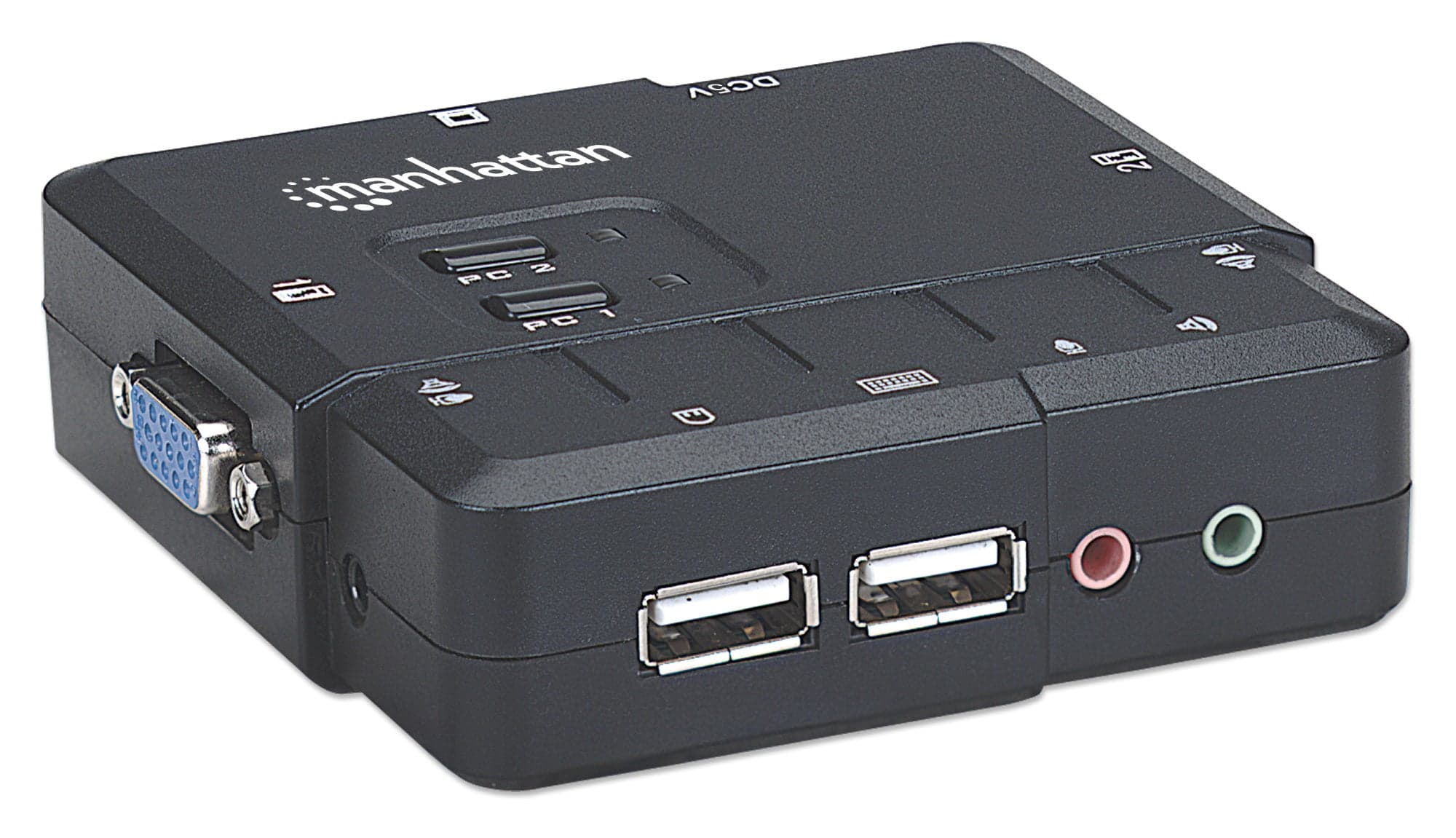 KVM Switch 2 Porte USB/Audio Nero in  Scontolo.net - Potenza, commercioVirtuoso.it