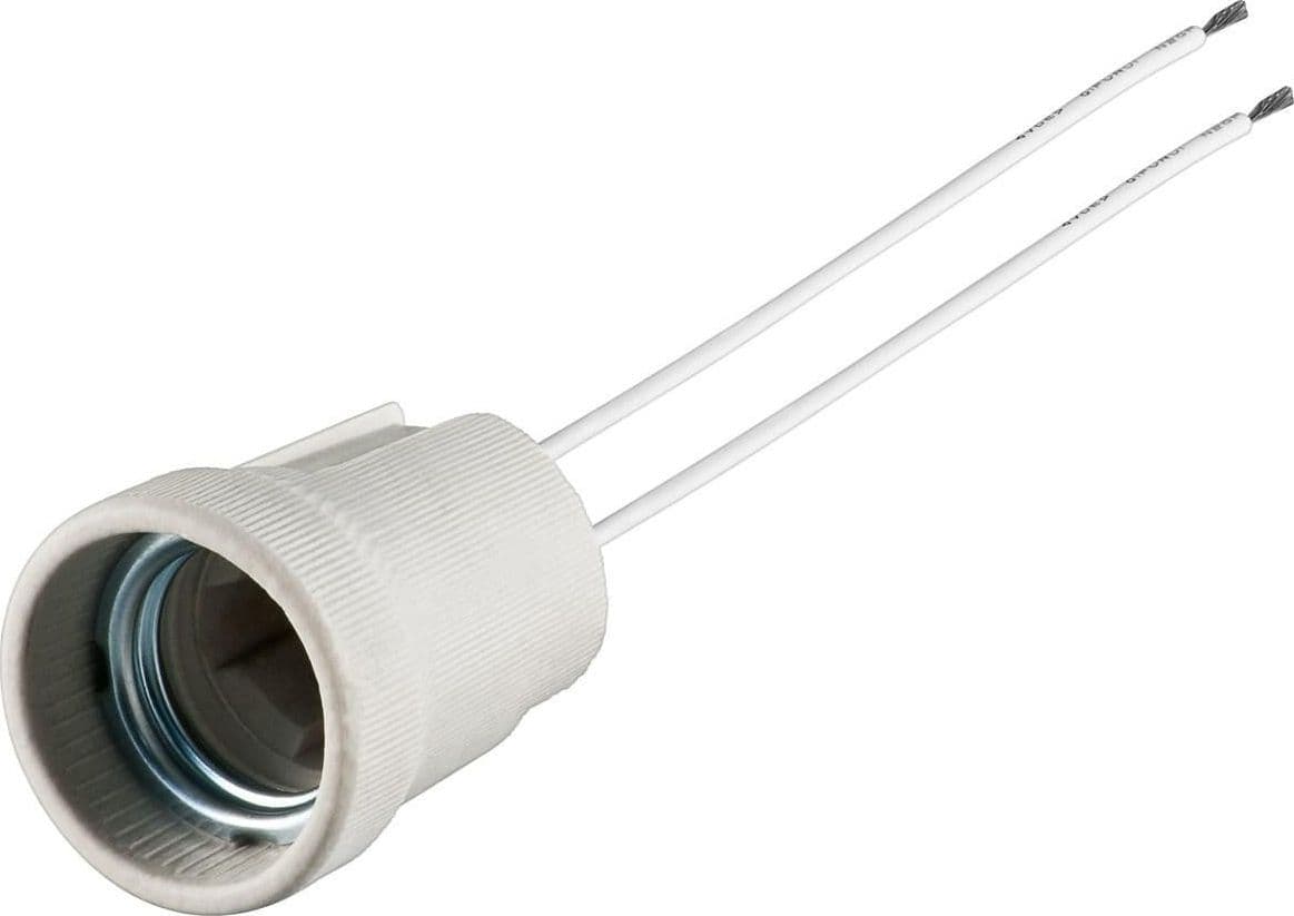 Portalampada E27 in Ceramica con Doppio Cavo in Basi per lampade Scontolo.net - Potenza, commercioVirtuoso.it