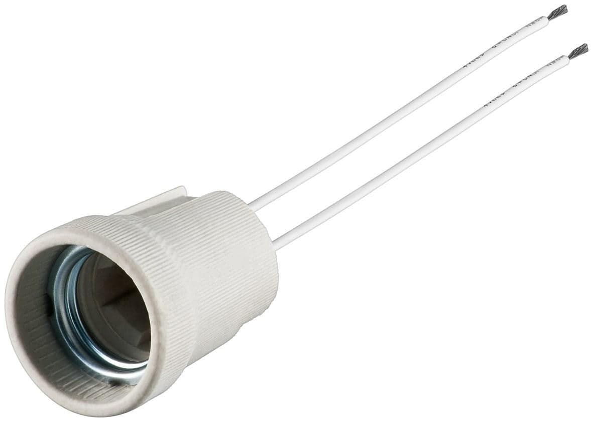 Portalampada E27 in Ceramica con Doppio Cavo in Basi per lampade Scontolo.net - Potenza, commercioVirtuoso.it