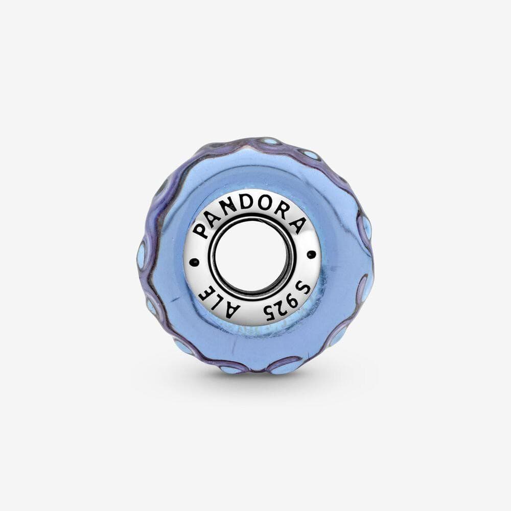 Pandora Charm in vetro di Murano color lavanda con onde in Bead Charm Alba Gioielli - Casoria, commercioVirtuoso.it