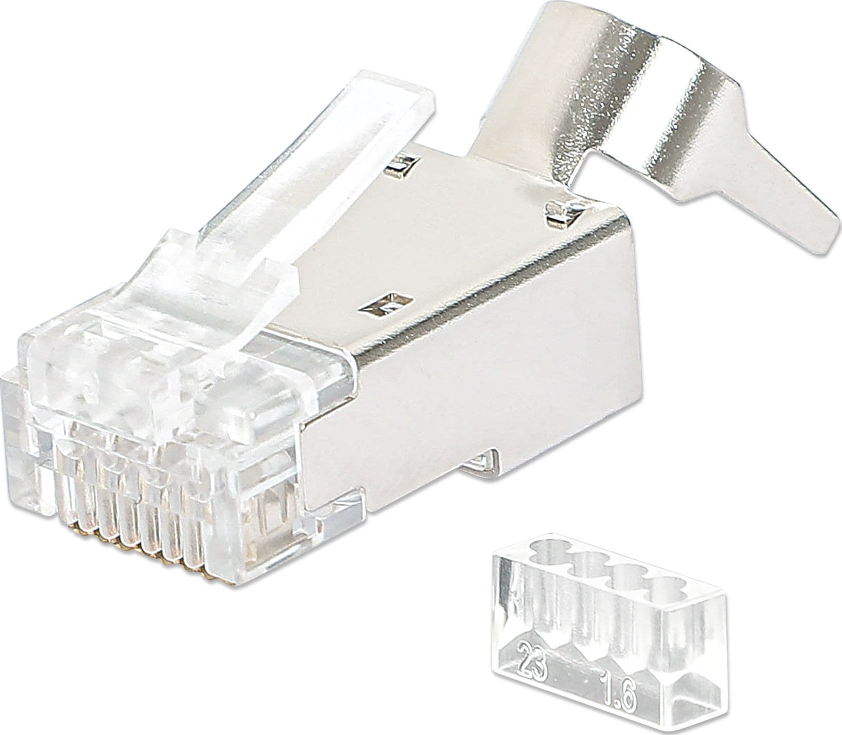Confezione 50 Plug RJ45 STP per Cavo Rigido Flessibile Cat.6A STP in Cavi Ethernet Scontolo.net - Potenza, commercioVirtuoso.it