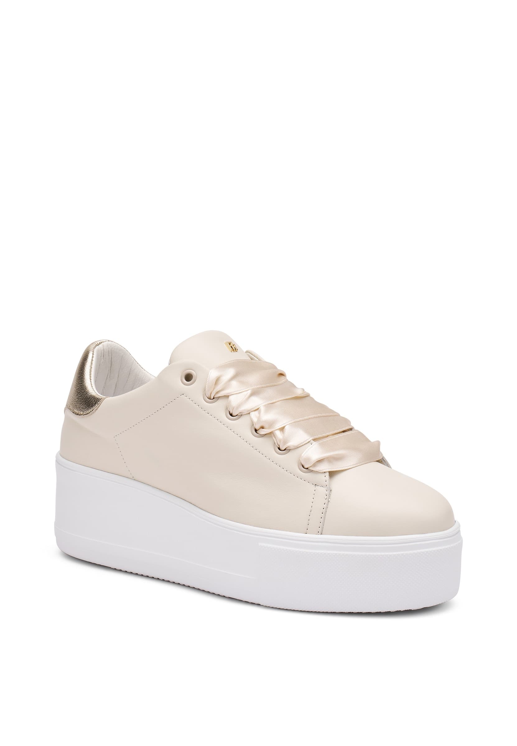 Frau sneakers donna platfrom in pelle vela beige 39K2 in prodotto Teresi Calzature - Marsala, commercioVirtuoso.it