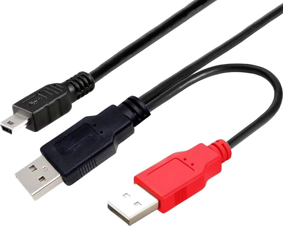 Cavo USB 2.0 ad Y 2xA maschio/mini B maschio 0,6 m in  Scontolo.net - Potenza, commercioVirtuoso.it