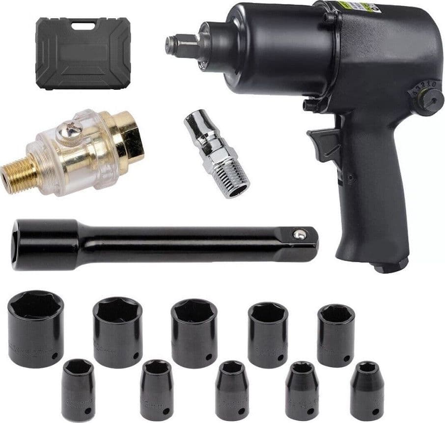 Pistola Avvitatore Pneumatico Ad Aria 650nn 1/2" Con 10 Bussole Valigetta 88797 Fai da te/Utensili elettrici e a mano/Utensili elettrici/Trapani/Trapani a percussione Trade Shop italia - Napoli, Commerciovirtuoso.it