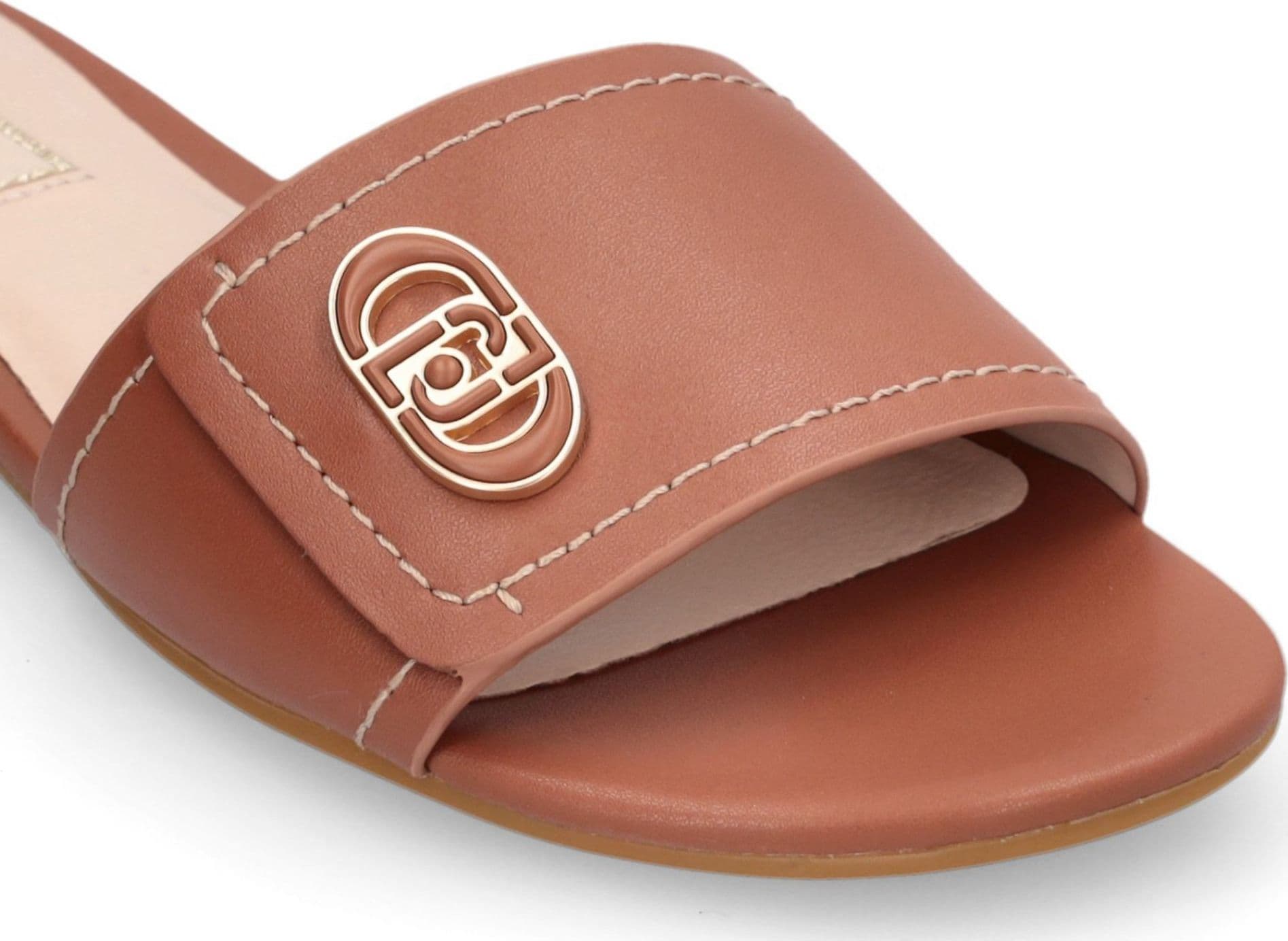 Liu Jo ciabatte flat donna Sandy 03 in pelle cuoio SA6127P0102 in prodotto Teresi Calzature - Marsala, commercioVirtuoso.it