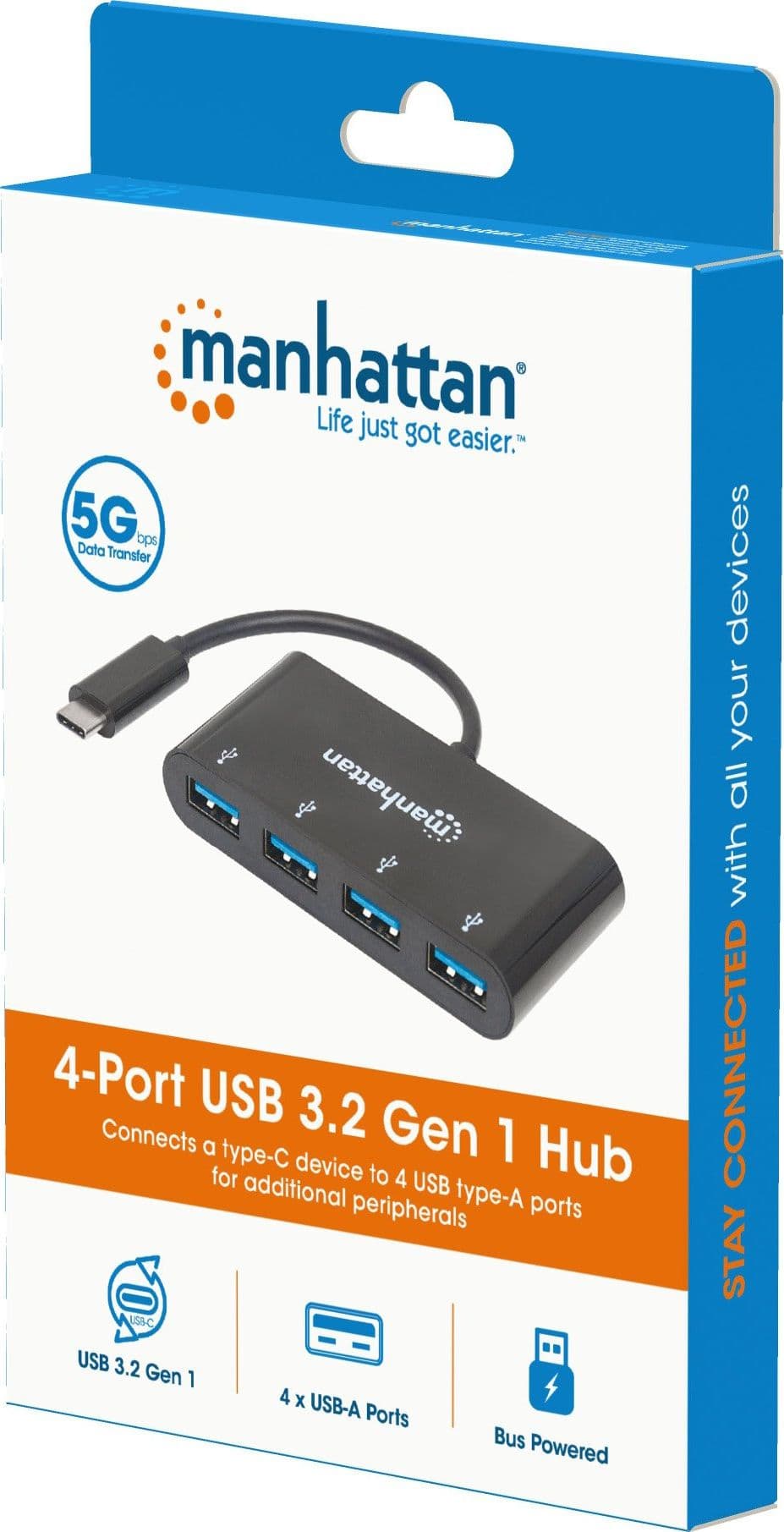 Hub USB-C&trade 3.1 SuperSpeed 4 Porte USB-A 3.0 Femmina Nero in  Scontolo.net - Potenza, commercioVirtuoso.it