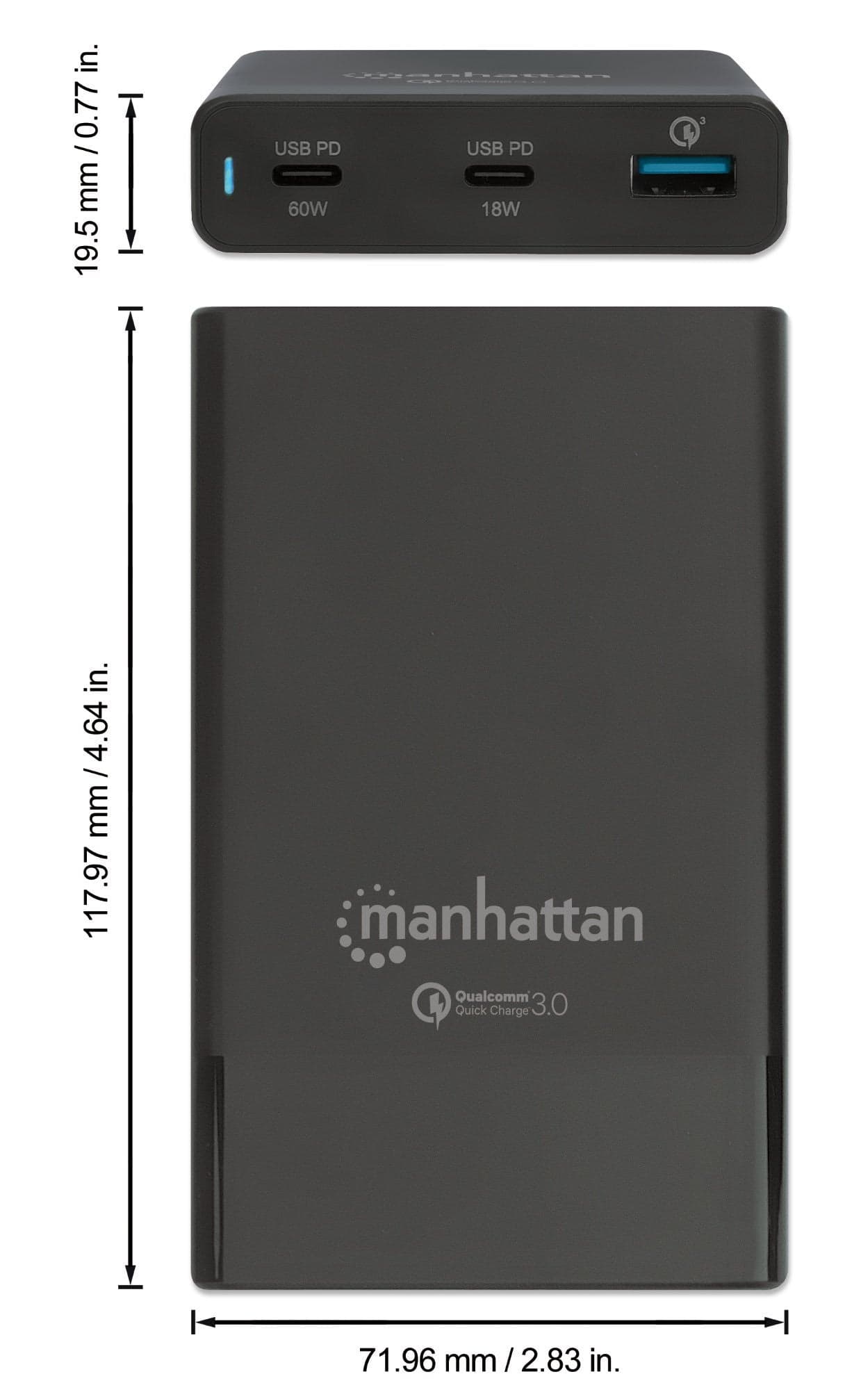 Stazione di ricarica USB-C&trade PD 65W Nero in Caricabatterie da muro Scontolo.net - Potenza, commercioVirtuoso.it