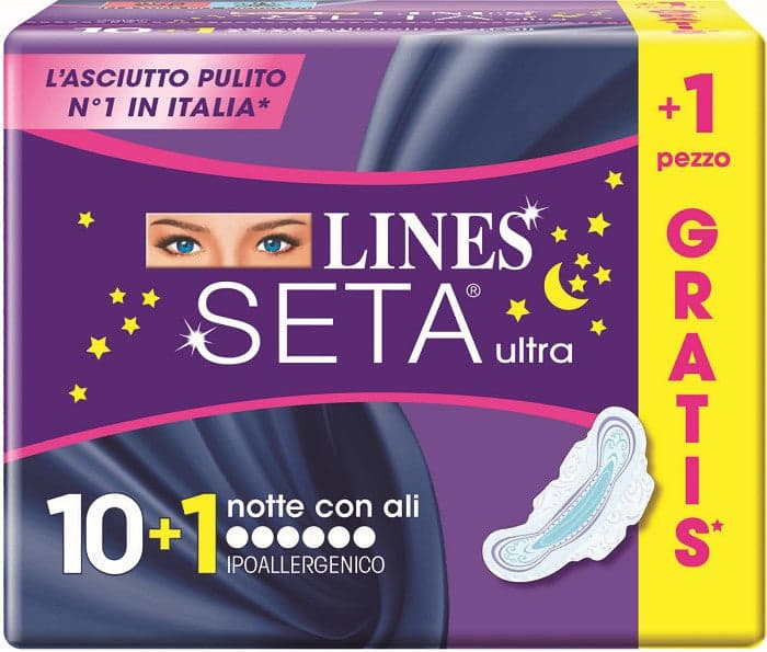 Lines seta ultra notte 10+1pz